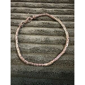 Vintage Byzantine Stamped 925 Chain Bracelet Crown Clasp